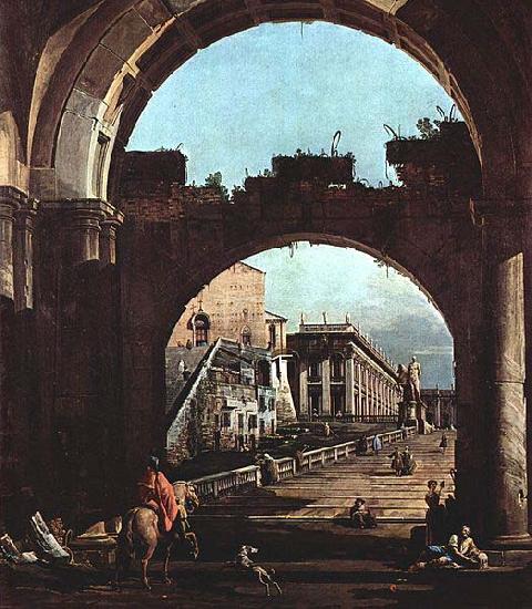 Bernardo Bellotto Capriccio Romano, Capitol oil painting picture